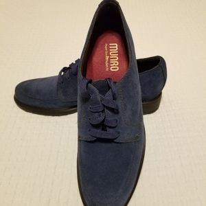 Munro Veranda Blue Suede Derby Oxford